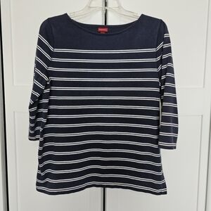 Merona striped boatneck shirt size M